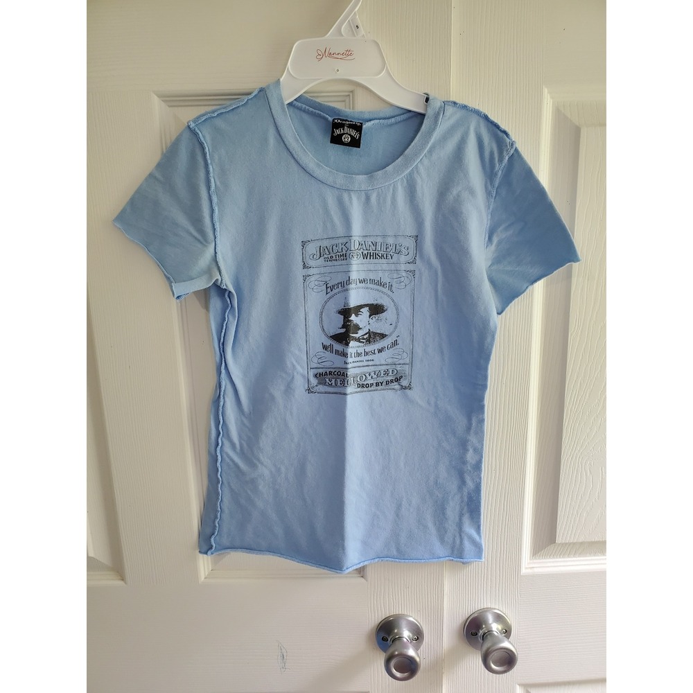 Dragonfly Jack Daniels Graphic T-Shirt Blue 2005 Vintage Style Small‎ USA Made